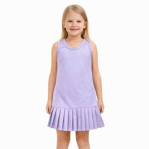 Little Miss Tennis Pleated Tennis‎ Dress Girls Lavender Athletic Golf Dress